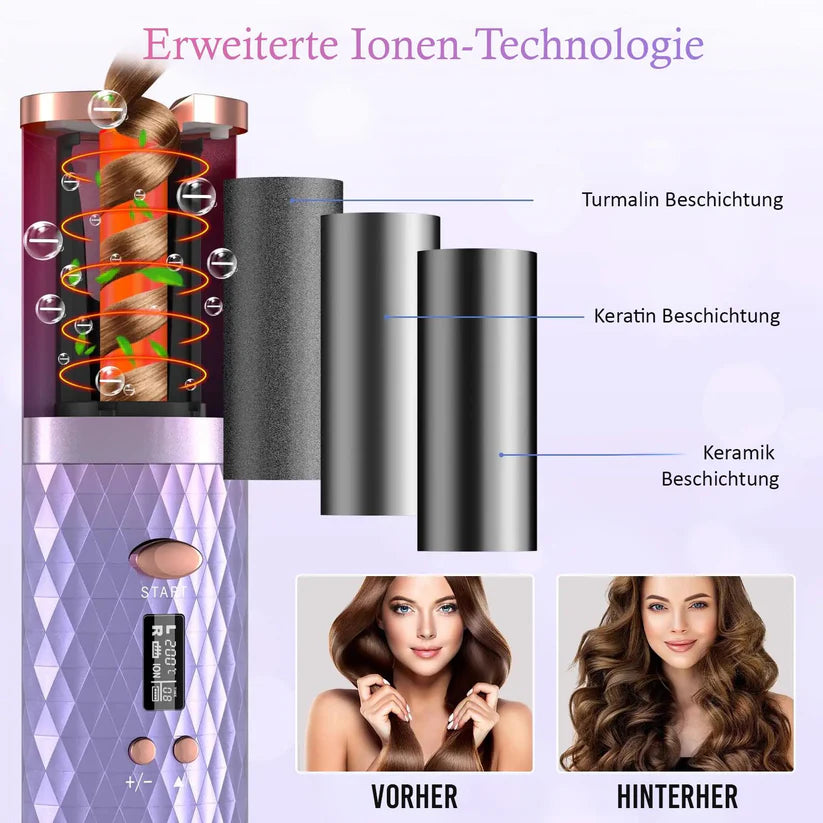 Kabelloser automatischer Lockenstab