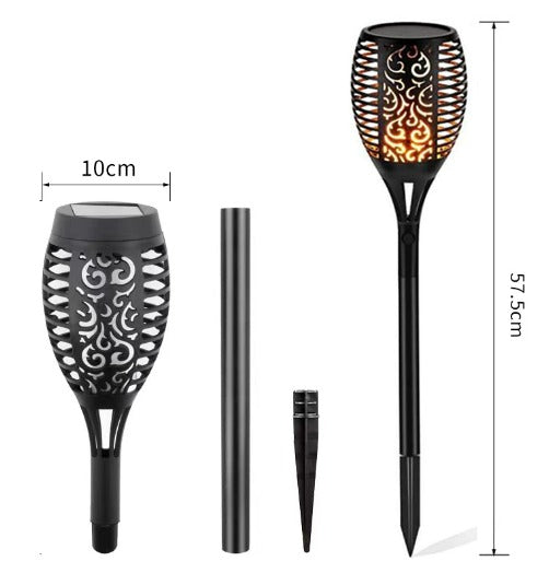 Solarbetriebene Fackelleuchte mit Flammeneffekt