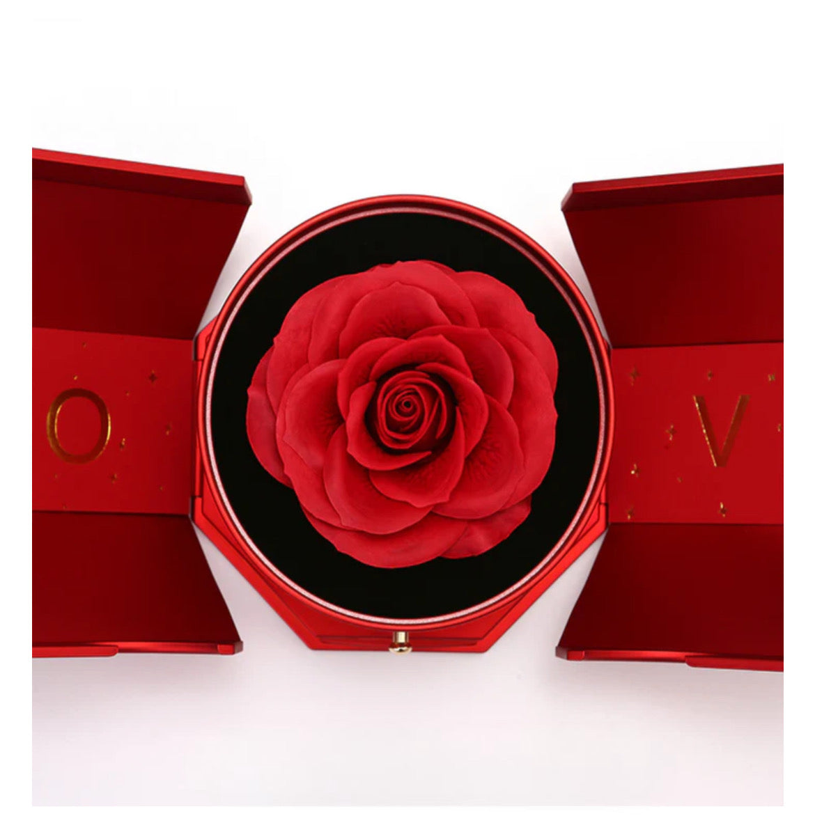 Ewige Rosenbox - Mit Herz Halskette & romantischer Notiz - An meinen Schatz